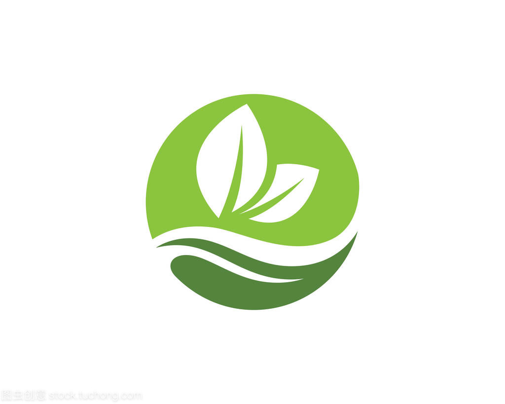 树叶生态自然图标 用矢量艺术呈现自然元素